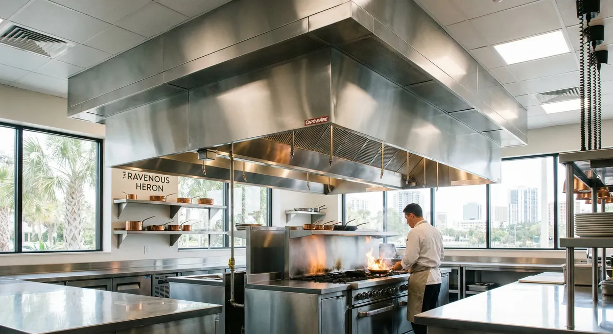 Dallas exhaust hood cleaning inside a commercial kitchen